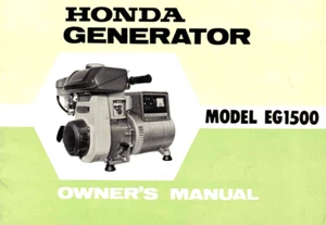 Generador EG1500 manual del propietario genuino Honda OEM - Imagen 1 de 2