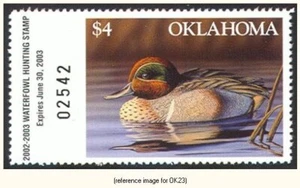 D2K Oklahoma Duck Stamp 2002 $4.00 - Picture 1 of 1