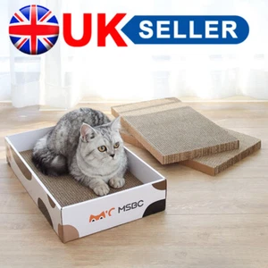3Pcs Cat Box Scratcher Scratching Board Pad Heavy Duty Corrugated Cardboard~ - Picture 1 of 7