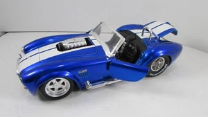 Jada Toys 1:24 Scale Blue & White 1965 SHELBY COBRA 427 S/C Diecast Car - Picture 1 of 9