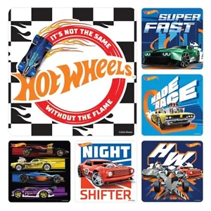 20 Hot Wheels Up Stickers Party Favor Teacher Supply 2.5" Made to Race - Picture 1 of 1