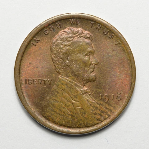 1916-P Lincoln Wheat Cent BN Choice Uncirculated Cover