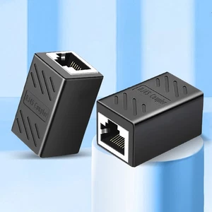 RJ45 Connector Network Extender Female To Female Ethernet Adapter Gigabit - Afbeelding 1 van 16