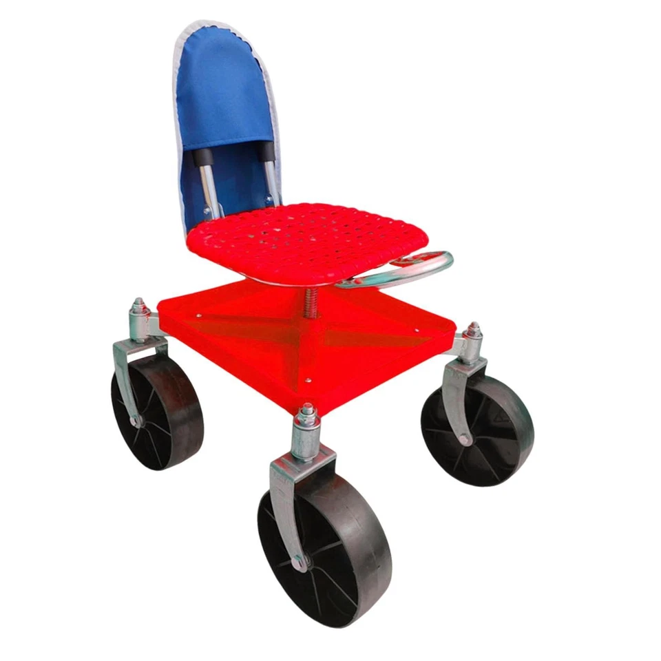Garden Rolling Work Seat Gardening Stool Breathable Woven PP Seat Sturdy Height - Image 1 of 1