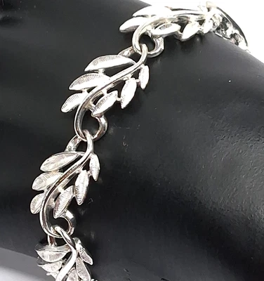 Pulsera Napier Vintage Tono Plata Hoja Eslabón Tamaño - 7 Pulgadas Foto 1 de 4