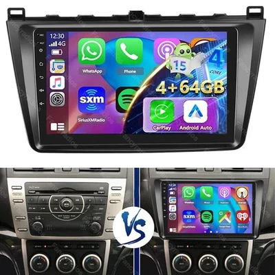 Radio estéreo para coche Mazda 6 2007-2012 4+64G Carplay Android 15.0 GPS navegación WIFI Foto 1 de 4