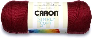Caron Simply Soft Yarn, 6 oz, Medium Gauge, Burgundy - Picture 1 of 3