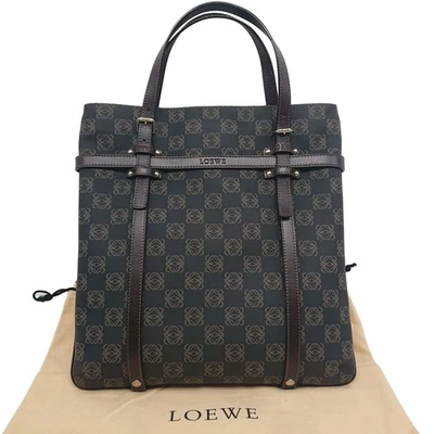 LOEWE Tote Bag Brown Anagram Black Dark brown PVC leather with dust bag China - Image 1 of 4