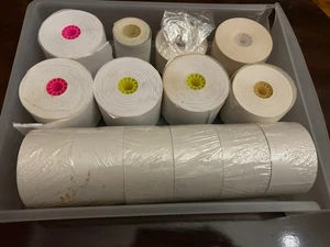 Lote de 14 rollos de papel de caja registradora  - Imagen 1 de 3