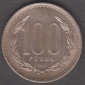 Chile 1995. 100 Pesos. The arms of Chile. Laurel wreath. KM# 226 - Picture 1 of 2