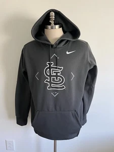 Felpa con cappuccio Nike St Louis Cardinals grigia MLB baseball uomo grande A+ - Foto 1 di 4