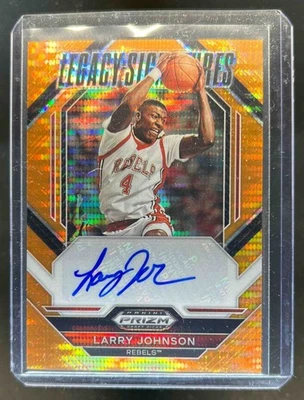 Prizm Draft Larry Johnson Legacy Signatures Orange Pulsar Auto #7/49 2023-24 Foto 1 de 2