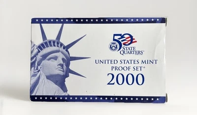 2000 Clad 10-Coin Proof Set U.S. Mint Original Government Packaging OGP COA - Image 1 of 4