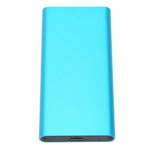 Blue Tyep C To MSATA Enclosure Aluminum Alloy USB3.1 Gen2 Type C High Speed NEW - Afbeelding 1 van 12