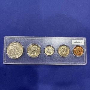 1946-P US Mint Coin Set Affordable Gift Unique Present 90% Silver Investment A+ - Picture 1 of 12