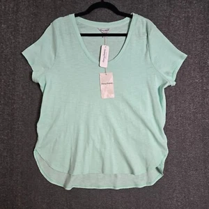 Tommy Bahama Shirt Womens XL Blue Ashby Short Sleeve Lightweight Scoop Neck Top - Picture 1 of 7