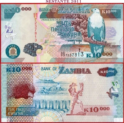 ZAMBIA 10.000 10000 KWACHA 2007 P 46d UNC free shipping from 100$ - Image 1 of 3