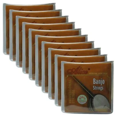 10Sets Alice Banjo Strings Ni-Plated Steel Coated Copper Alloy Wound ADGC AJ04 - Image 1 of 4