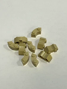 Lego Tan 2x2 Macaroni Round Brik Corner Lot of 10 - Picture 1 of 1