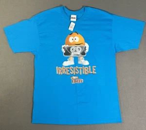 M&Ms Vintage Irresistible Chocolate Candy Pretzel T-Shirt XL Blue X-Ray NWT - Picture 1 of 8
