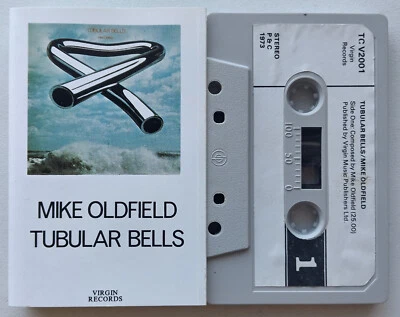 MIKE OLDFIELD - TUBULAR BELLS (VIRGIN TCV2001) 1973 UK CASSETTE TAPE PROG ROCK - Изображение 1 из 4