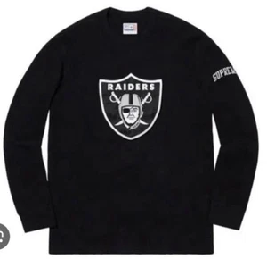 SUPREME X RAIDERS NFL '47 Brand-Black Thermal Shirt XL SS19 BRAND NEW - Picture 1 of 2