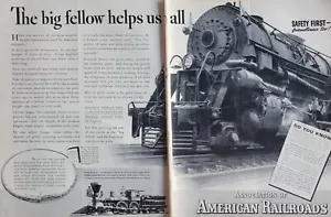 Association American Railroads-Dampfmaschine ""Sicherheit 1st"" Vintage 1937 Anzeige - Bild 1 von 1