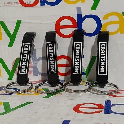 🔥 Paquete de 4 llaveros de metal Craftsman abrebotellas de refresco cerveza ¡NUEVO! Foto 1 de 2