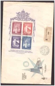 FDC Venetia Club Vatican 1958 - Sheet of Stamps Brussels Expo Viaggiata Racc - Picture 1 of 1