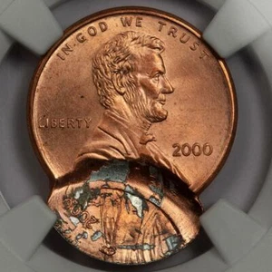 2000 NGC MS64RD Double Struck Double Date Lincoln Cent  Mint Error 2 Full Dates - Picture 1 of 4