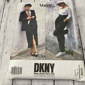Vogue Sewing Pattern 2938 DNKY Y2K Vintage 14 16 18 Blazer Pants Skirt Uncut