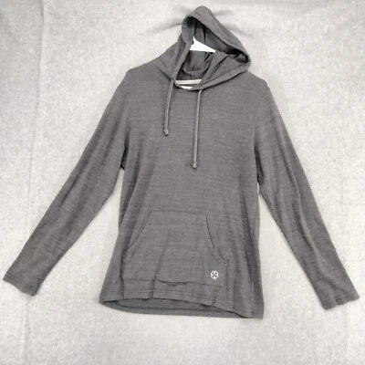 Lucky Brand Hoodie Pajama Top Womens Size S Gray Drawstring Long Sleeve Solid - Image 1 of 4