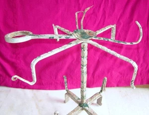 Antique Old Rare Hand Carved Aluminum Snake Tribal Used Opium Filter Stand - Picture 1 of 9