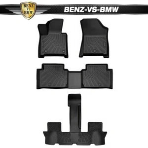 Fits 24-25 Hyundai Santa Fe Non-Slip 6/7 Seats Floor Mats All Weather Carpet TPE - Picture 1 of 6