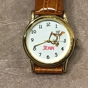 Women's Watch Tigger “JENN” New Battery Disney Brown Leather Band - Picture 1 of 9