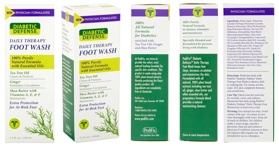 PEDIFIX Defensa Diabética Terapia Diaria Baño de Lavado de Pies 5.1oz Aceite de Árbol de Té P3076 Foto 1 de 1