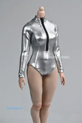 1/6 Silver Jumpsuit Bodysuit Clothes For 12" Female PH TBL JO Action Figure Body - Image 1 of 4