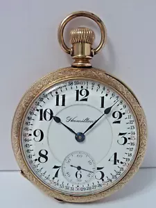 Scarce 1910 Hamilton Gr. 946 18sz 23j R.R. Grade G.F. Triple Hinged Pocket Watch - Picture 1 of 16