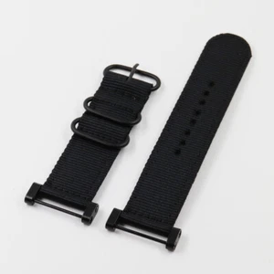 For Suunto Core Essential Nylon Woven Canvas Watch Strap Band Black 24mm - Picture 1 of 5
