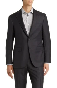 CANALI Kei Men's Slim Fit 100% Wool Dark Grey Suit, 48 R (58 EU) FITS 46 R NWOT - Picture 1 of 18
