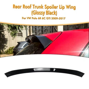 Spoiler posteriore auto nero lucido ala labbro per VW Polo 6R 6C GTI 2009-2017 - Foto 1 di 9