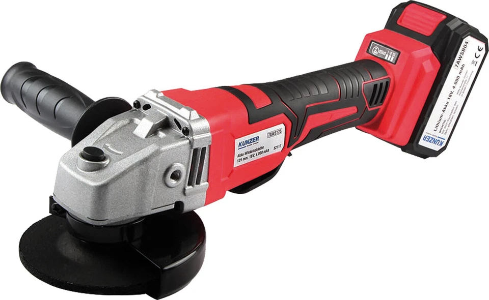 Kunzer Akku-Winkelschleifer 7AWS125