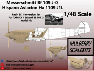 1/48 Messerschmitt Bf109 J-0 Hispano Aviacion Ha 1109 J-1L RESIN conversion set - Imagen 1 de 23