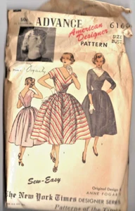 1950's Vintage ADVANCE Pattern 6160 SHORT SLEEVE DRESS & NOVELTY BELT Size 11 - Picture 1 of 2