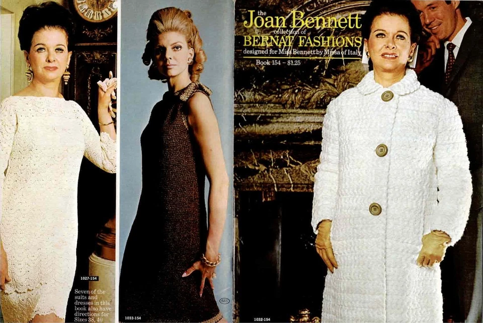 Knitting Pattern Book Joan Bennet Movie Star Fashions to Knit 1960's VTG Bernat - Image 1 of 4