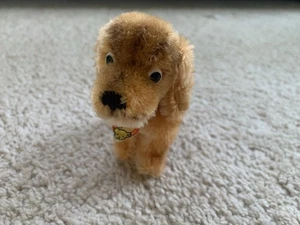 "Collar de perro vintage Steiff 4"" marrón Cockie Steiff etiqueta en el pecho" - Imagen 1 de 11