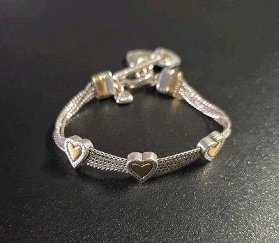 Brazalete Corazón Estación Dos Tonos Brighton Rendezvous Foto 1 de 4