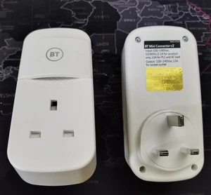 2 x BT Mini Connectors v2 Powerline Adapters Home plugs 1000Mbps (1GB) - Bild 1 von 4