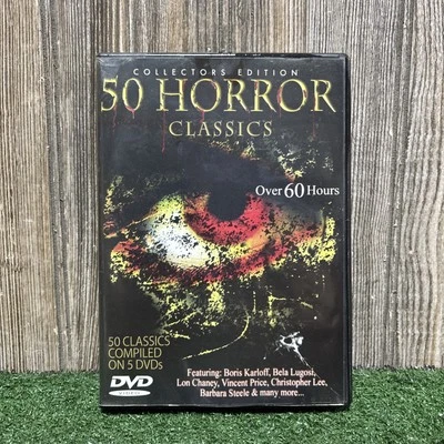 Horror 50 Classics RARE DVD 5-Disc Set WITH Over 60 Horrors of Fright Halloween - Image 1 of 3