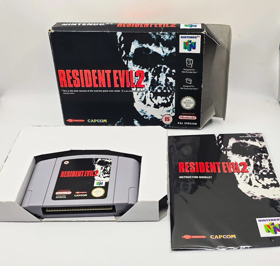 Resident Evil 2 | Nintendo 64 N64 Game | Complete Boxed Manual | VGC Tested PAL - Image 1 of 4